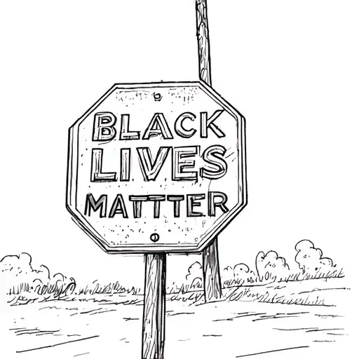 Black Lives Matter Stop Sign