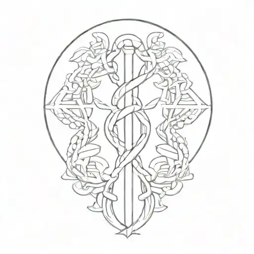 Caduceus Dna Double Helix