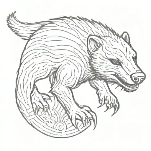 Honey Badger Tattoo Symbol