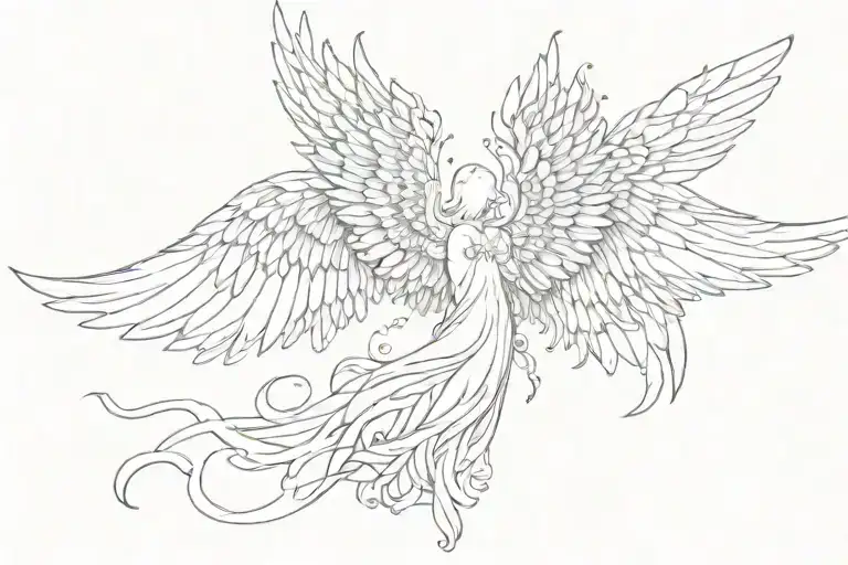 Angel Wings Spread Wide