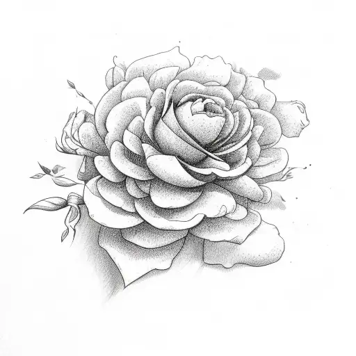 An Hourglass Filled With Blooming Roses And Peonies