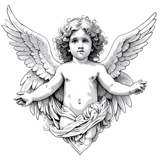 Cherub Angels Tattoo Design
