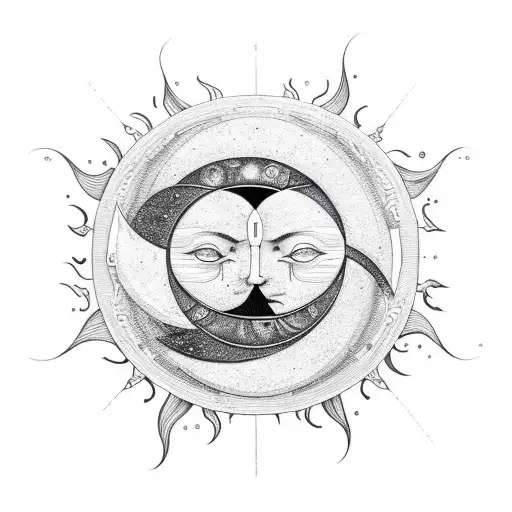 Sun And Moon Intersected