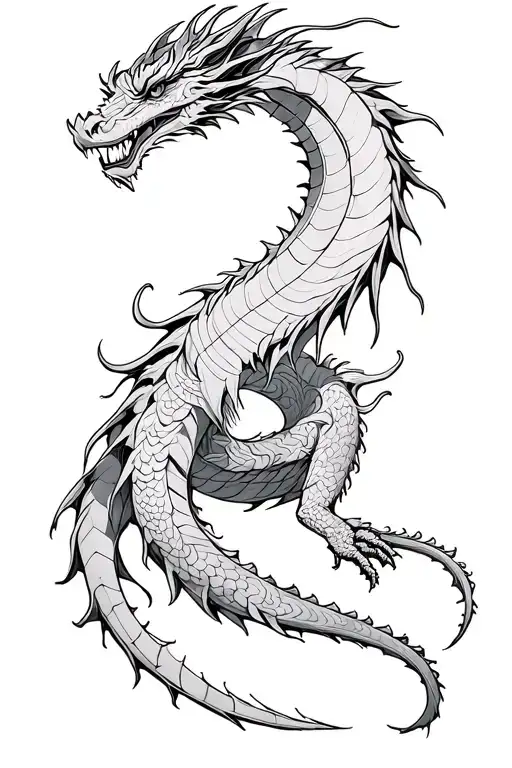 Dragon Wrapped Tattoo
