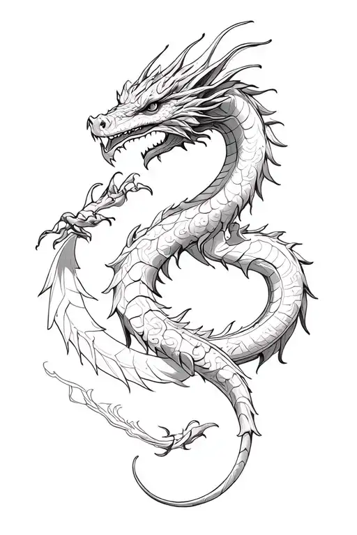 Dragon Wrapped Tattoo