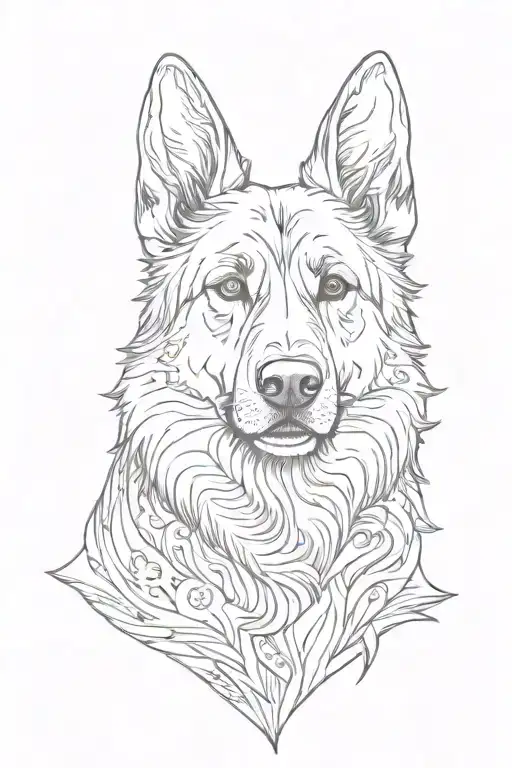 German Shepard Silhouette