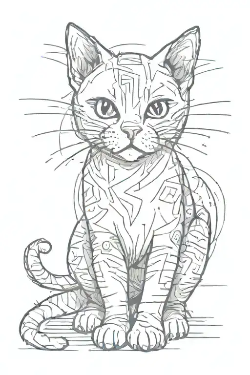 Cat Inside Scratch Marks