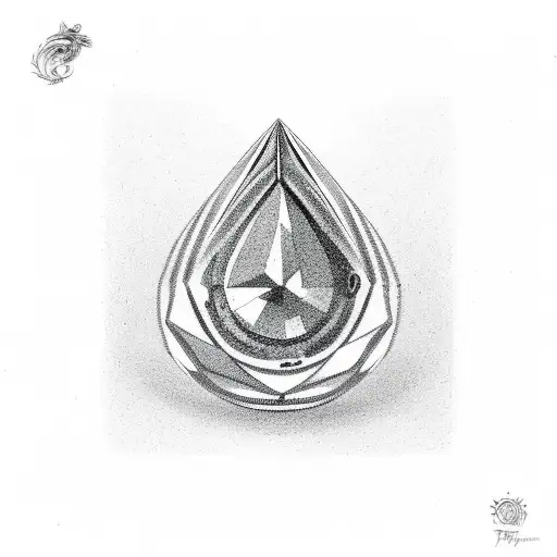 Teardrop Turning Into Diamond