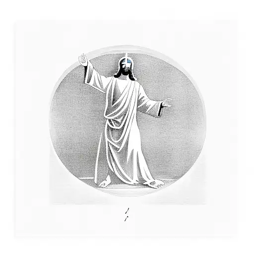 A Silhouette Of Jesus Signing 'I Love You' In American Sign Language