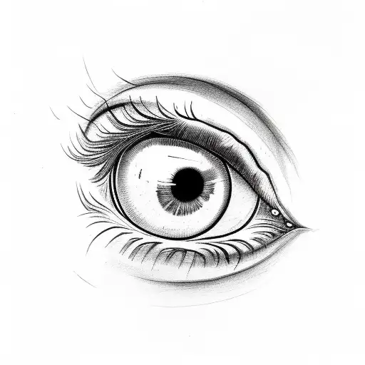 An Eye With Nordic Runes As The Iris