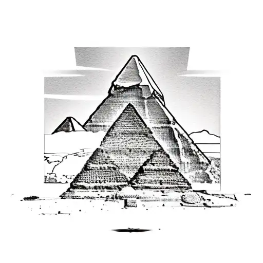 Broken Egyptian Statue With Desert In The Background