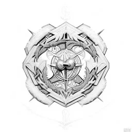 A Sketch-style Illustration Of Rammstein's Logo Made Up Of Intricate Wildflower Patterns