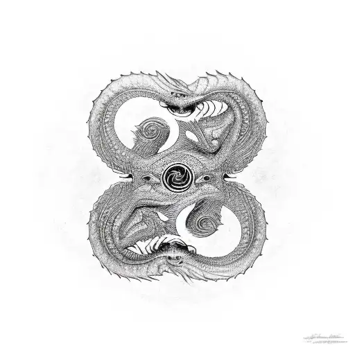 Dragon Holding Yin Yang