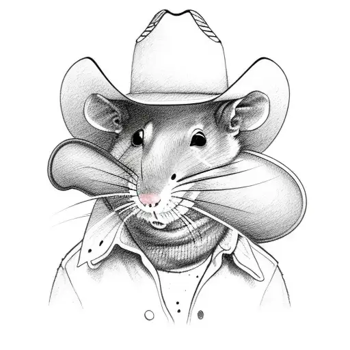 Rat With Cowboy Hat