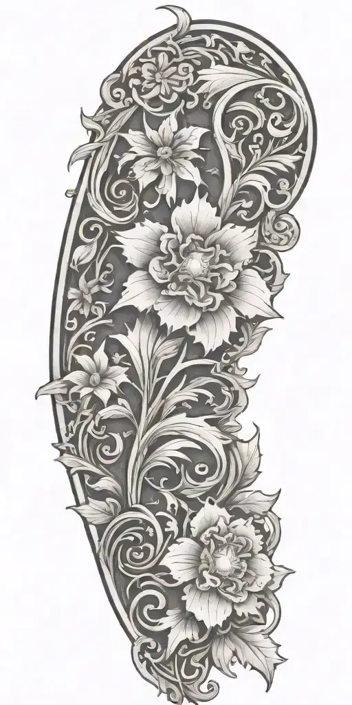 Incorporate Leather Tooling Patterns Into A Cowboy Tattoo Design