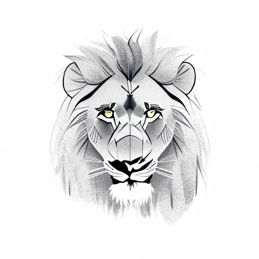 Lion With Baby Lions In Background