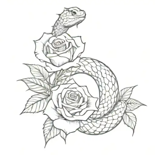 Rose And Snake
