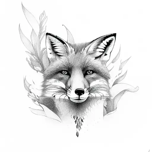 Fox With Lily And Month