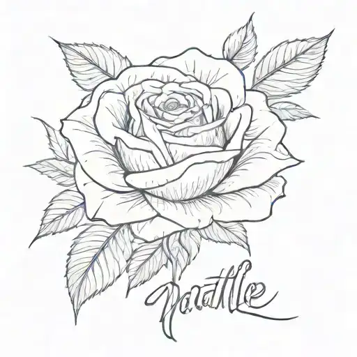 Rose With Natalie Written Underneath