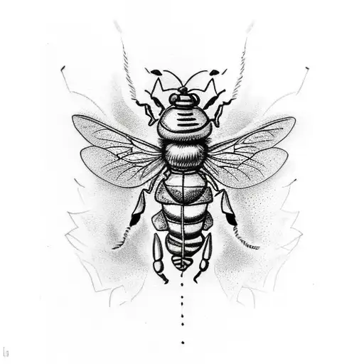 Garden Tatto Vine Wrap Around Leg Bee Cosmo Flower