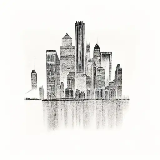 Easy E's Silhouette With A Cityscape Of Chicago