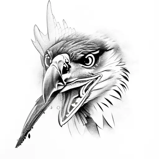 Golden Eagle Catching Salmon