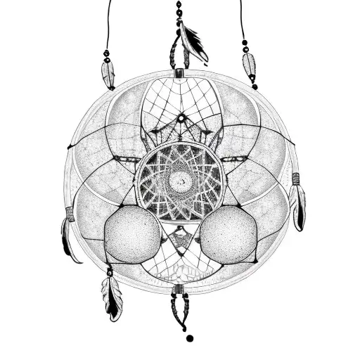 Dream Catcher Containing Dog Constellation