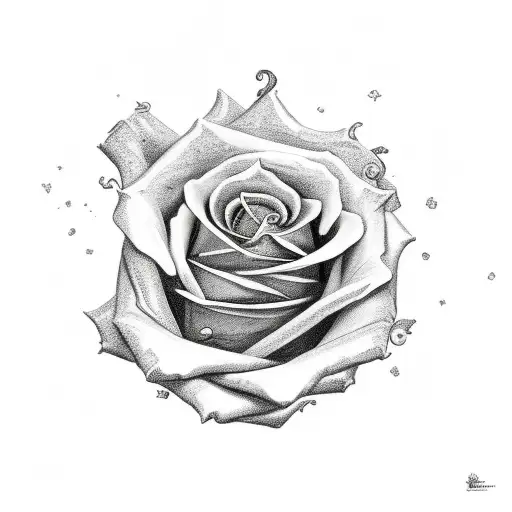 Skeloton Rose With Smoke