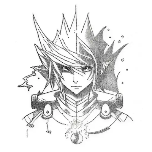 A Programmer's Tribute Tattoo Combining Elements Of Final Fantasy And Classic Music