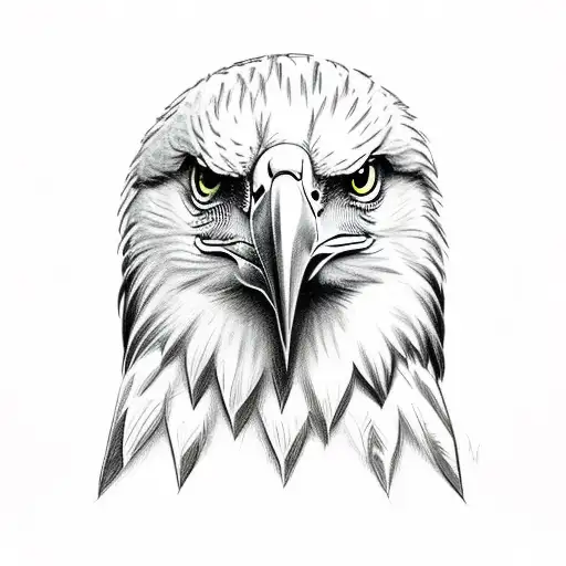 Eagle Looking Right At Me Menacingly With Wings Spread