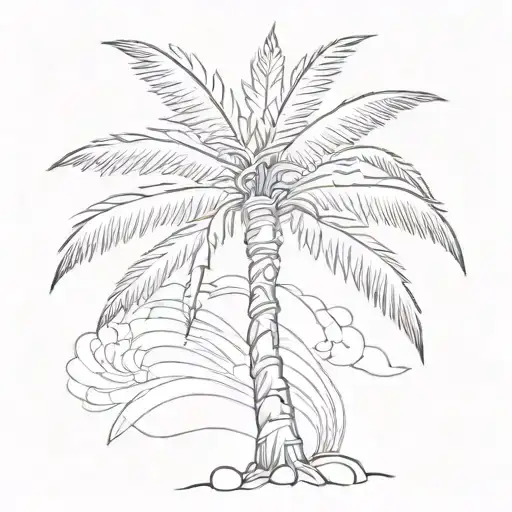 An Open Palm Tree Made