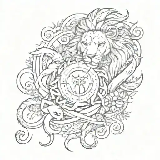 Snake And Lion Zodiac Sign