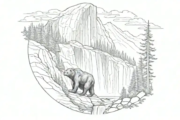 Bear Half Dome Waterfalls