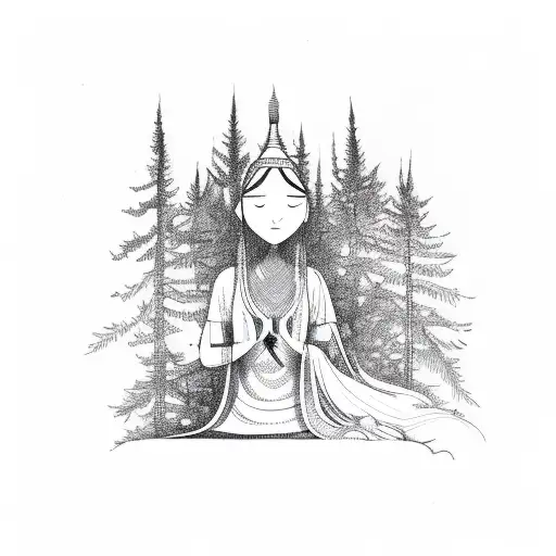 Meditation In Forest