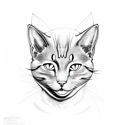 Moon Cat And Flowers