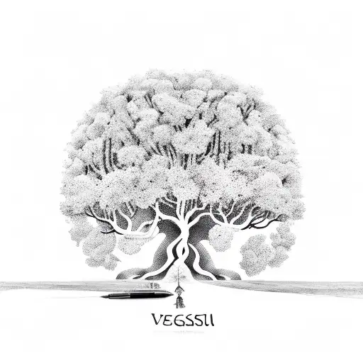 Vegvesir With Life Tree