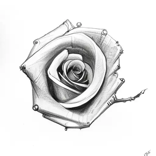 Sparrow Carrying A Small Rose