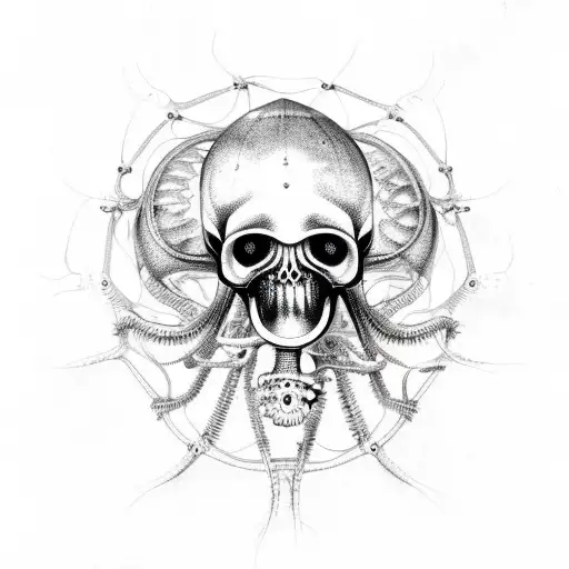 Steam Punk Jelly Fish Skull