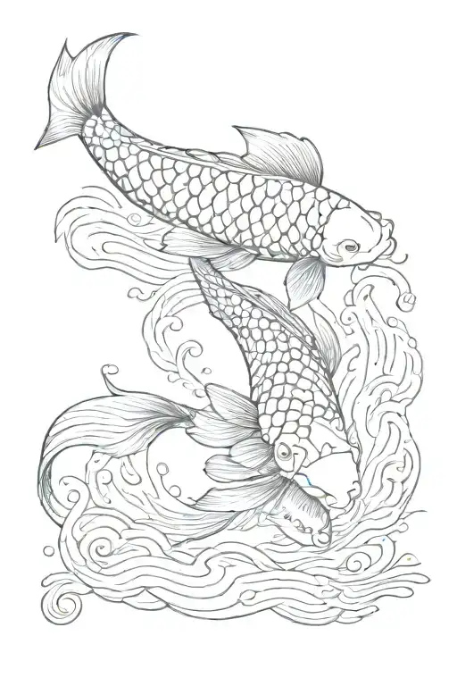 Koi Fish Jumping