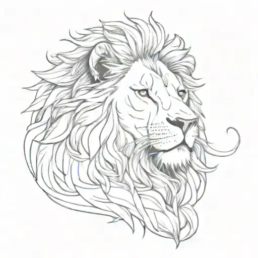 Lion Stretching Towards The Sky