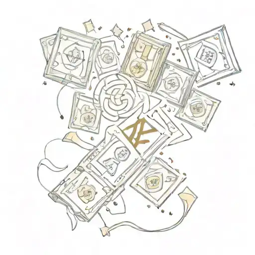 Gucci And Louis Vuitton With Money Falling