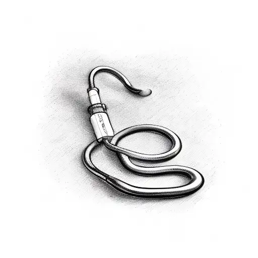 A Stethoscope Intertwined With A Snake