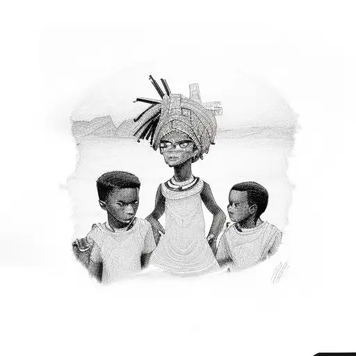 3 Boys 2 Girls Family Black African American Siblings 5