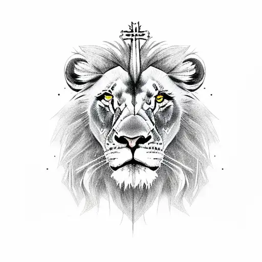 Lion With Cross