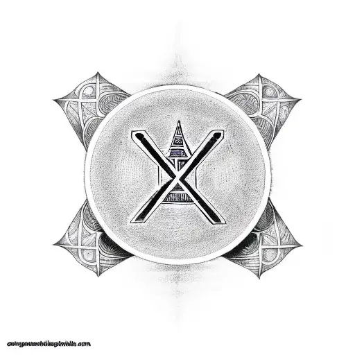 Egyptian Ankh With The Buddhist Symbol Of Enlightenment