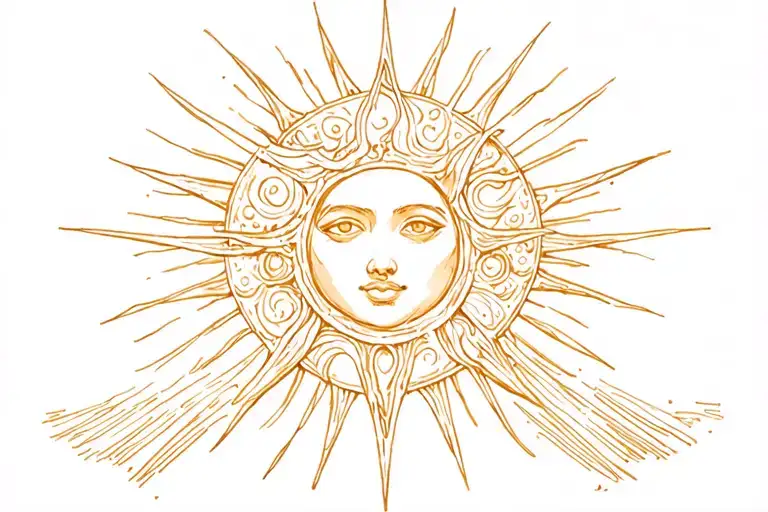 Ornemental With Sun Rays