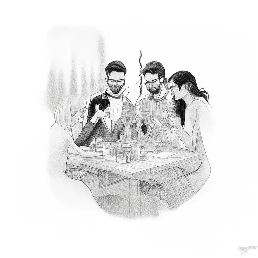 A Group Of Friends Sharing A Joint