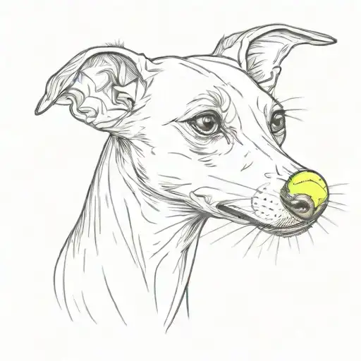Italian Greyhound Tennis Ball