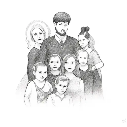 Sketch Of A Family Portrait