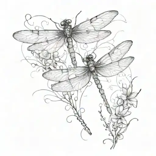 3 Dragonflies 1 Way Ahead Going To Heaven